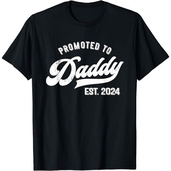 Promoted to Daddy Est 2024 Fathers Day USA Men Vintage T-Shirt