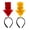 Red+yellow, variant on Arrows Headband | 2PCS Light Up Arrows Headband for Short People | Funny Arrowhead Headwear Photo Props | Personalized Symbol Hair Accessories for Women Men Festival Celebrations Holiday (Red)