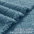 thumbnail image 3 of Whale Flotilla Fuzzy Fleece Throw Blanket for Couch, Bed, Soft Fluffy Jacquard Waffle Blankets for All Season, Lightweight and Warm, 50x60 Inch, Slate Blue, 3 of 9