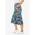 thumbnail image 3 of Woman Within Plus Size Petite Elastic-Waist Pull-On Knit Pocket Capri Pants, 3 of 6