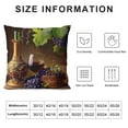 thumbnail image 5 of HENGT Wine and Pattern Pillow Cover Printed Pillowcase Square Decorative Cushion Cover Soft for Car Sofa Bed Couch Room, 5 of 5