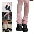 thumbnail image 2 of Flared Leg Warmers for Women Girls Lolitas Foot Cover Socks Gothic Harajuku Leg Cover Ballet Style Bow Middle Tube Socks off white, 2 of 5