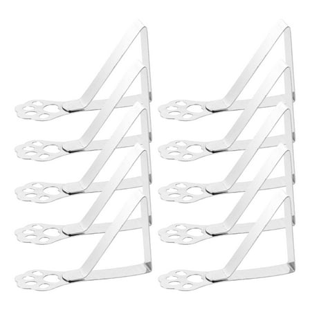 WHAMVOX 10pcs Stainless Steel Cat Claw Tablecloth Clips Heavy Duty Table Cover Holders Windproof And Portable Table Cloth Clamps For Camping Picnics Weddings Restaurant Table Covers