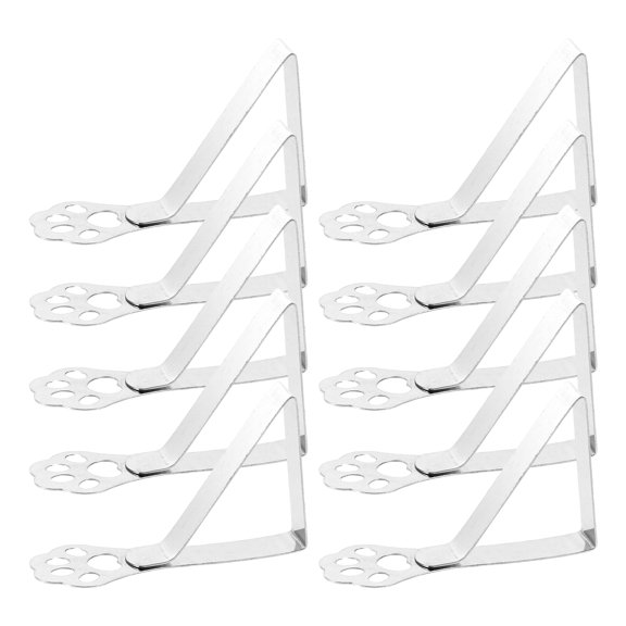 WHAMVOX 10pcs Stainless Steel Cat Claw Tablecloth Clips Heavy Duty Table Cover Holders Windproof And Portable Table Cloth Clamps For Camping Picnics Weddings Restaurant Table Covers