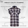thumbnail image 4 of BIKER WEAR USA Plaid Flannel Casual Shirt– 100% Cotton Sleeveless Shirts for Men, 4 of 7