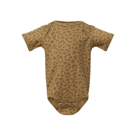 

Rabbit Skins - Infant Fine Jersey Bodysuit - 4424 - Brown Leopard - Size: 24M