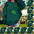 thumbnail image 5 of Bainana Teen Girls Festival Sweatshirt Cartoon Print Long Sleeve Crew Neck Tops Breathable Comfortable Little Kids Spring Autumn Pullover Clothes Dark Green2 Size 8-10 Years, 5 of 6