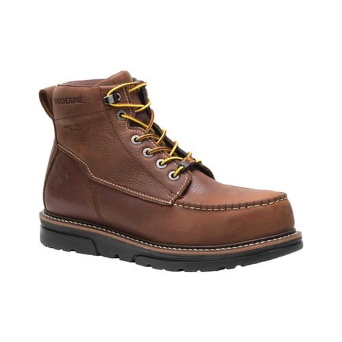 wolverine men's moc toe wedge work boots