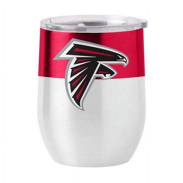 Logo Chair 602-S16CB-11 16 oz NFL Atlanta Falcons Colorblock Stainless Curved Beverage Can