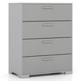 thumbnail image 1 of Costway 4 Drawer Storage Cabinet with Metal Legs & Handles Anti-Toppling Devices Gray, 1 of 10