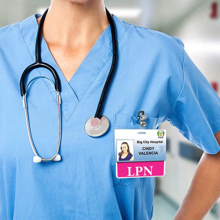 Licensed Practical Nurse LPN ID Photo Badge