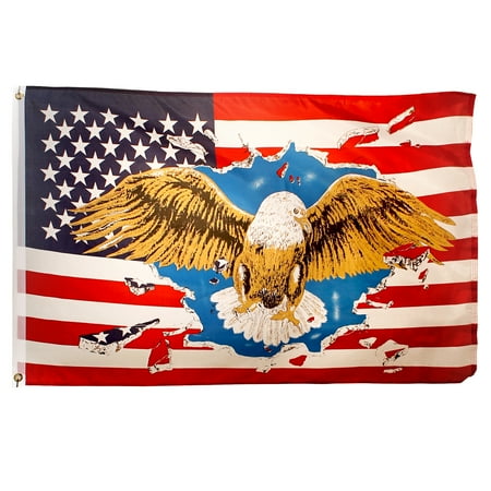 - Eagle USA Flag 3ft x 5ft Printed Polyester