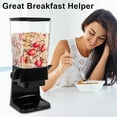 thumbnail image 3 of 5L Cereal Dispenser Countertop with lids, Organization and Storage Containers for Kitchen and pantry, Rice Dispenser for food, Cereal, Beans, Nuts, Snack,Oatmeal, Dog Food, Bird Seed, Black, 1Pc, 3 of 14