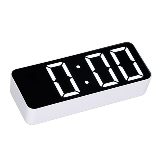 Reloj digital Bling Bling estilo del norte de Europa Reloj de dormitorio fuente grande simple blanco
