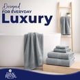 thumbnail image 6 of Dan River 8 Piece Towel Set Soft Quick Drying Cotton Bath Towel For Gym, Spa and Bathroom - Silver, 6 of 11