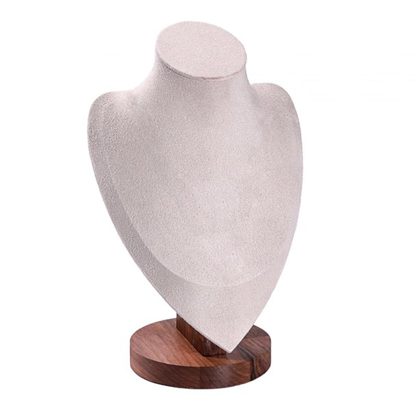 Organizador de cadenas para collares y colgantes, expositor de joyas de terciopelo para mesa y hogar. Beige M