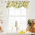 thumbnail image 3 of Yellow Lemons Tie Up Valance Curtains for Windows, Kitchen Curtains Window Treatments, Summer Citrus Fruits Leaves Country Vintage Short Window Shades Valances for Bedroom Bathroom Cafe 42"x12", 3 of 8