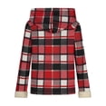 thumbnail image 4 of Zip Up Hoodies Fleece Plaid Jackets Womens Fall Winter Sherpa Lined Thermal Coat Plus Size Checked Warm Jackets, 4 of 7