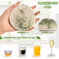 thumbnail image 2 of 6 Pcs Drink Coasters with Holder 3.94in Woven Coasters for Drinks Dragonflies with White Daisies Coaster Set for Protection Table, 2 of 7