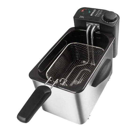 ZRL Deep fat fryers, Electric Deep Fryer 2 Liter Capacity, 1500 Watt Lid with Viewing Window