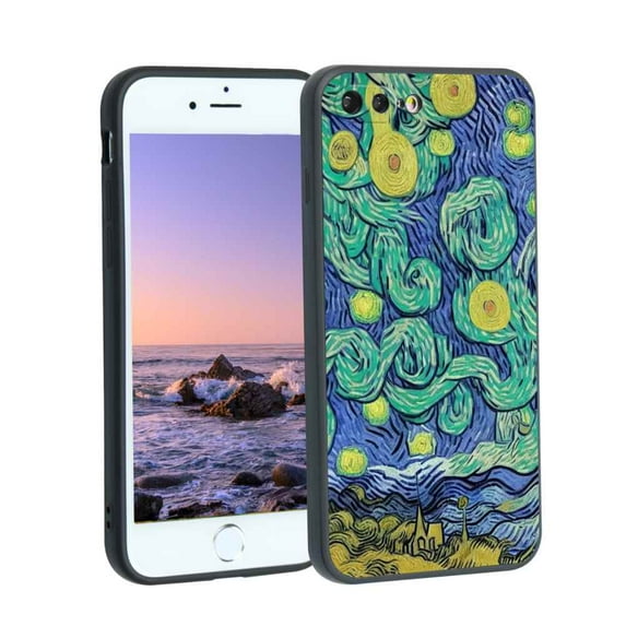 Compatible with iPhone 8 Plus Phone Case, Vincent-van-Gogh-2-3 Case Men Women, Flexible Silicone Shockproof Case for iPhone 8 Plus