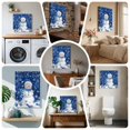 thumbnail image 6 of Ships Next Day Canvas Wall Art 8"x8",Navy Blue Christmas Wood Framed Canvas Print Painting,Snowman Xmas Snowflake Ball Winter Ready to Hang Small Picture Wall Decor for Home Bathroom Nursery Kitchen, 6 of 9