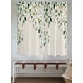 thumbnail image 6 of Living Room Curtains 72 Inches length, Eucalyptus Leaf Window Treatment Curtain Drapes, Watercolor Green Plant Vintage Country Light Filtering Drapes for Bedroom Laundry Room, 52"x72", 2 Panels, 6 of 7