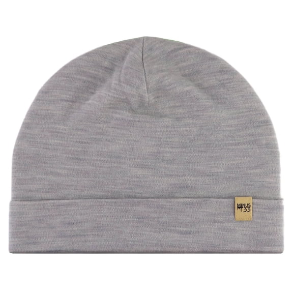 100% Merino Wool Cuff Beanie - Mens & Womens Warm Winter Hat - Watch Cap - Toque - Ash Gray