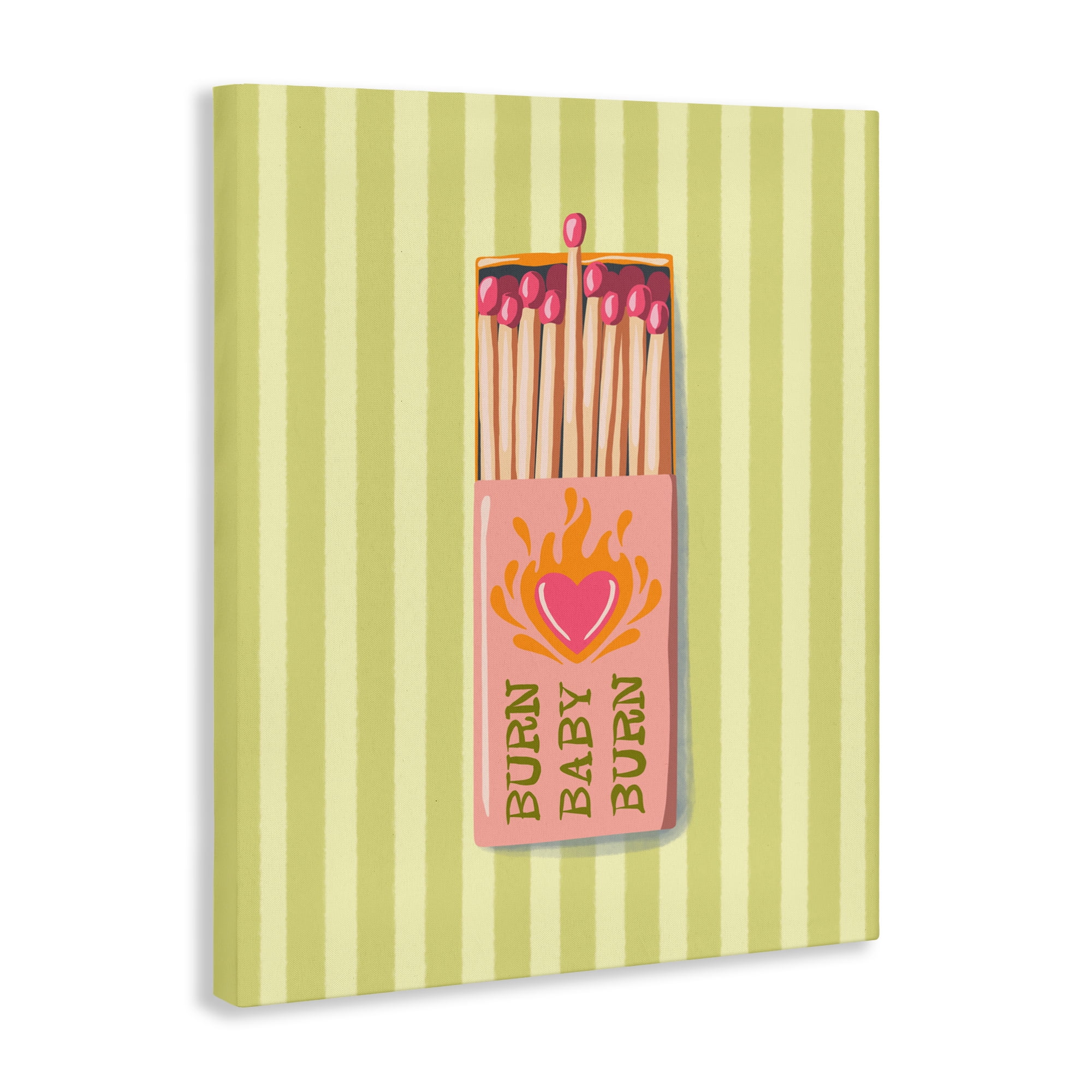 Burn Baby Matches Canvas Wall Art, design by Elyse Anastacia