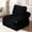Black, variant on OLINOA Convertible Floor Sofa Bed, Corduroy Single Sleeper Chair with Adjustable Backrest, Side Pocket and Fold-Out Lounger, Yellow