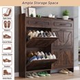 thumbnail image 4 of Blotout Shoe Storage Cabinet with 4 Flip Drawers&2 Drawers, 47''W Freestanding Shoe Storage Cabinet with Adjustable Shelves, Hidden Narrow Shoe Rack Cabinet Storage for Entryway, Hallway, Living Room, 4 of 9