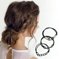 thumbnail image 2 of Unique Bargains Elegant Bracelet Hair Ties Hair Elastic Band 3 Pcs Titanium Tone, 2 of 5