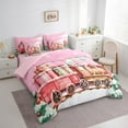 thumbnail image 4 of Manfei Girls Christmas Gifts 7-Piece Bedding Comforter Set,Retro Train King Bedding Sets,Chic Xmas Tree Bed Sheets For Kids,Breathable Home Decor Reversible, 4 of 9