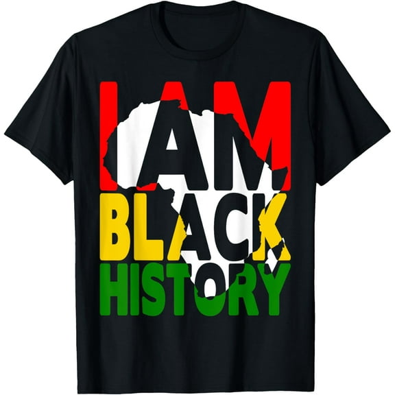 I Am Black History Month African American Pride Celebration T-ShirtPure cotton short-sleeved shirts for both men and women