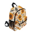thumbnail image 2 of FORMRS School Backpack with Front Zippered Pocket 12" Student Travel Daypack, Watercolor Sunflowers and Leaves, 2 of 6