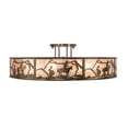 thumbnail image 6 of Meyda Tiffany 99865 Cowboy 6 Light 49" Wide Semi-Flush Drum Ceiling Fixture - Copper, 6 of 7