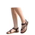 thumbnail image 3 of Bibifish Womens Flat Sandals Bohemian Thong Elastic Slingback Flat Sandals Ladies Summer Everyday Casual Street Wear Flat Sandals, 3 of 7