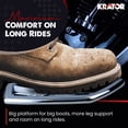 thumbnail image 3 of Krator Motorcycle Mini Floorboards, Compatible With Harley Davidson Models, 360 Degree Adjustable, Chrome, Harley Foot Pegs, Front Rider Rear Passenger Footboards, Motorcycle Accessories, 3 of 8