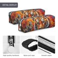 thumbnail image 4 of Fotbe Colorful Plant Tiger Pattern Leather Pencil Case, Pencil Pouch with Durable Zipper, Compact and Stylish Organizer for Stationery, Art Supplies, Travel Essentials, 4 of 7