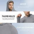 thumbnail image 2 of MIER Men's Sun Protection Hoodie Long Sleeve Workout UV Shirts, 2 of 7