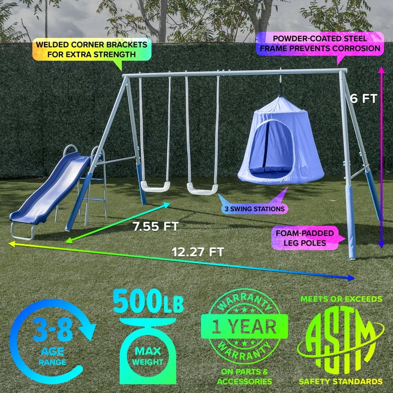 shooting ster Sportspower Shooting Star Metal Swing Set with LED Swings, 5