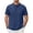 (Collar)Navy, variant on YODETEY Men's Collar Half Button Textured Short Sleeve Henley Shirt,Big and Tall Red,Size S-5XL