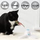 thumbnail image 2 of Juguete interactivo para gatos de interior blanco con mariposa giratoria de 360°, 2 of 5