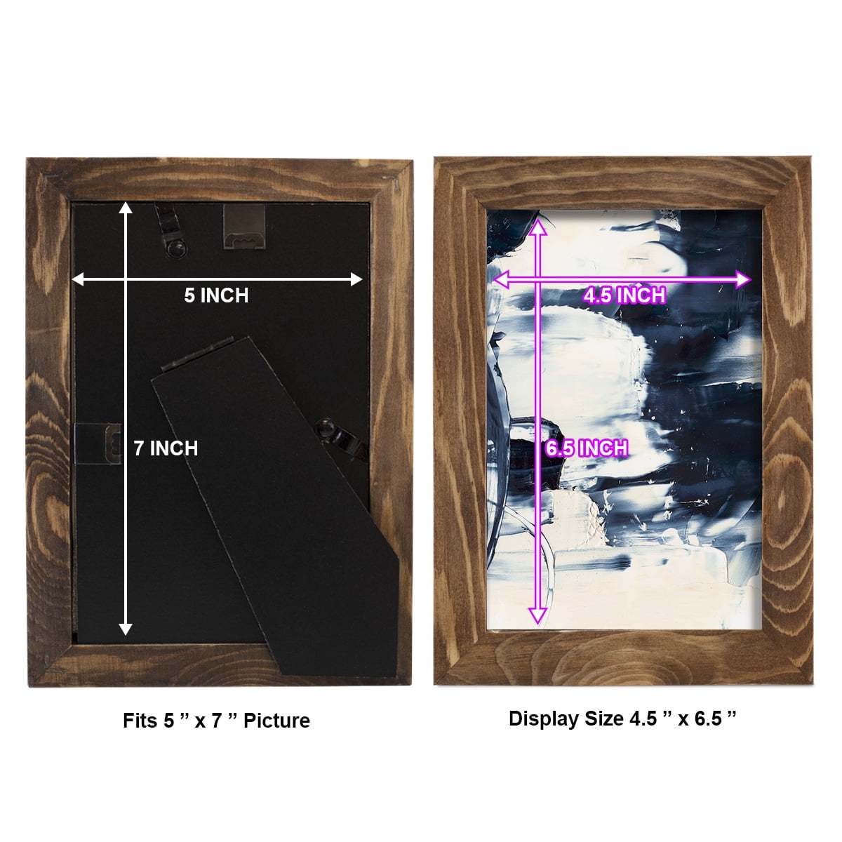 Wave Rider II -Framed Print w/glass-Walnut