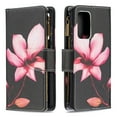 thumbnail image 4 of Dteck Case for Samsung Galaxy A72 6.7-inch,Magnetic Patterned Leather Zipper Card Holder Wallet Flip Case Kickstand Shockproof with Hand Strap Cover ,Flower, 4 of 6