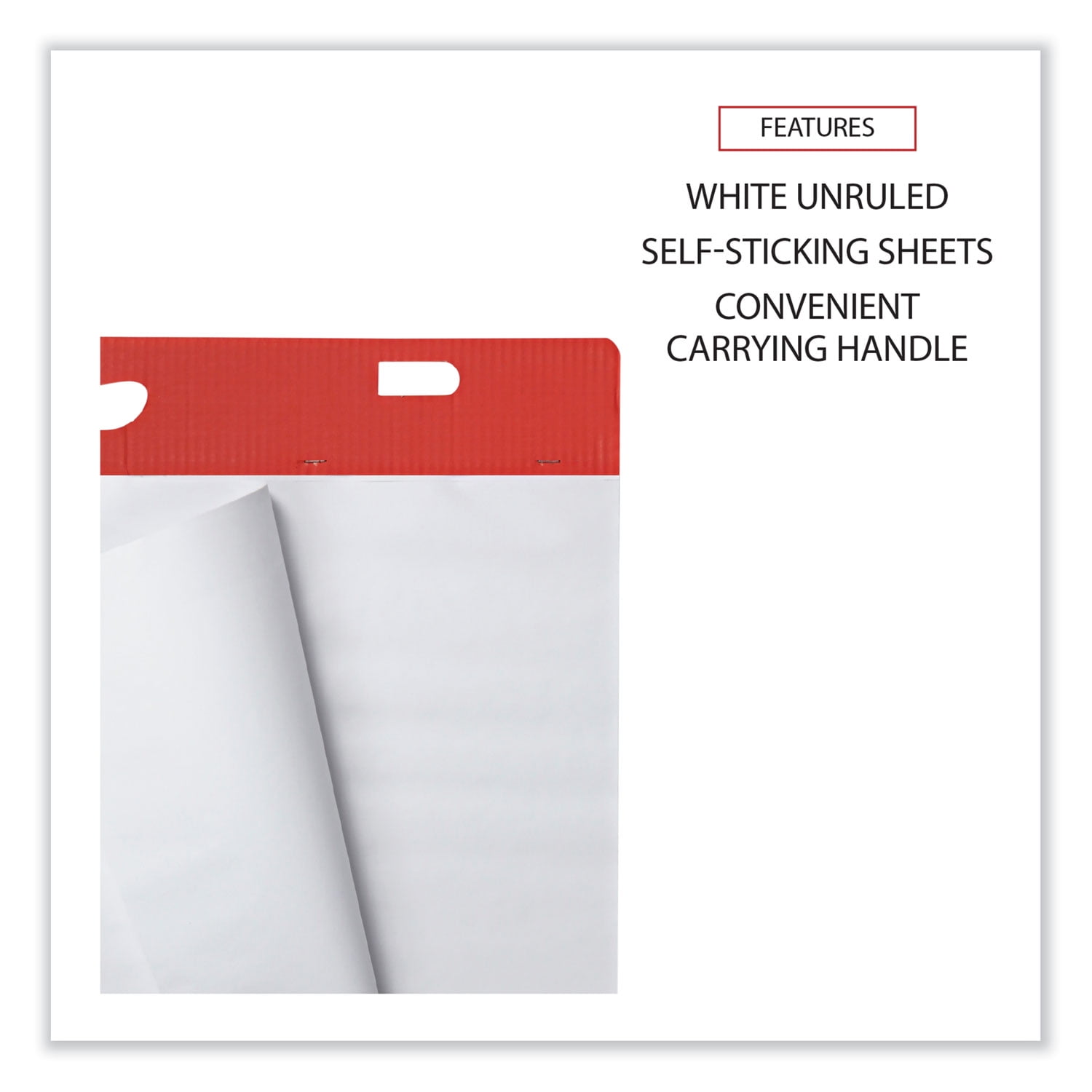 Universal 35603 Self Stick Easel Pads, Unruled, 25 x 30, White, 2 30 Sheet Pads/Carton