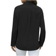 thumbnail image 3 of qolati Womens Button Down Shirt 2024 Casual Long Sleeves Cotton Linen Blouse Loose fit Classic Collared Business Work Dressy Tops with Pockets, 3 of 5