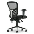 thumbnail image 4 of Click365 Flow Mid Back Mesh Office Chair Lumbar Support Extra Padded Seat Black, 4 of 12