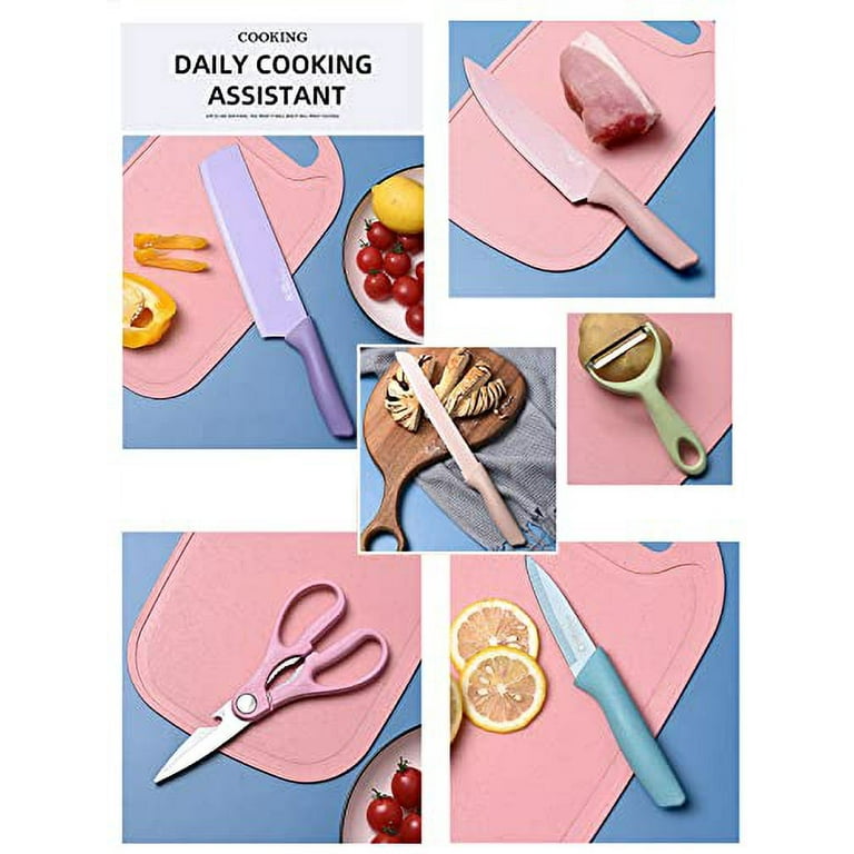 Colorful Kitchen Knives Set of 6 PCS Cute Fruit Knife Set with