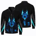 thumbnail image 3 of Chaqueta de invierno para hombre, ropa de abrigo, estampado de personajes de terror en 3D, chaqueta para hombre, cortavientos, chaqueta para deportes al aire libre, chaqueta para montar en motocicleta, 3 of 4